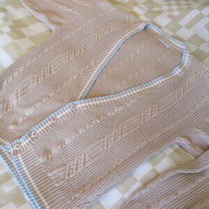 Vintage Christian Dior Cream Knit Cardigan Size XL Great Condition!